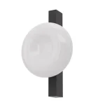 Redo ETHOS fali lámpa fém, üveg, fekete, opál, LED, 9W, 668lm, 2700K-3000K - 01-4562 Szuper akció