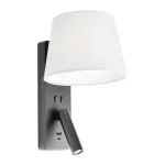 Redo NEMIA fali lámpa fém, fekete, E27+LED, 15W, 160lm, 3000K - 01-4649 Alacsony ár