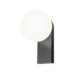 Redo OPALE fali lámpa fém, üveg, fekete, opál, LED, 9.5W, 841lm, 2700K, IP44 - 01-4377 Akció