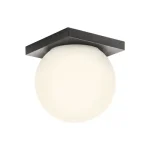 Redo OPALE fali lámpa fém, üveg, fekete, opál, LED, 12W, 1078lm, 2700K, IP44 - 01-4381 Nézd meg most