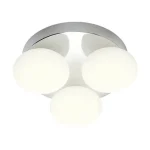Redo OVUM mennyezeti lámpa fém, üveg, króm, fehér, LED, 3x5W, 1170lm, 3000K-4000K, IP44 - 01-4306 Korlátozott ajánlat