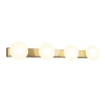 Redo OVUM fali lámpa fém, üveg, sárgaréz, fehér, LED, 4x5W, 1850lm, 3000K-4000K, IP44 - 01-4310 Outlet