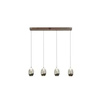 Searchlight Seeds függeszték fém, üveg, barna, pezsgő, LED, 42W, 4217lm, 3000K - 11140-4LT Expressz kézbesítés