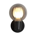 Searchlight Luminsphere fali lámpa fém, üveg, fekete, füstszín, G9, 7W, IP44 - 30506BK Bestseller