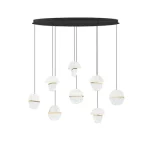 Szuper ajánlat NovaLuce DORINfüggeszték fém, üveg, fehér, fekete, arany, áttetsző, LED, 48W, 2700K, 3597Lm - 9214195