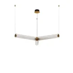 NovaLuce ESSENZO függeszték fém, üveg, sárgaréz, LED, 23W, 3000K, 1265Lm - 9333218 Árcsökkenés