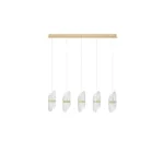 NovaLuce LUCIENfüggeszték fém, üveg, arany, áttetsző, LED, 34W, 2700K, 2595Lm - 9214205 Legkelendőbb
