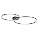 Redo ORBIT mennyezet lámpa fém, műanyag, fekete, fehér, LED, 3000K-4000K, 92W, 7819lm - 01-4941-TRIAC Szuper akció