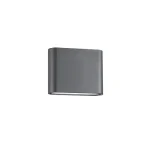 Szuper ajánlat NovaLuce Soho kültéri fali lámpa fém, üveg, szürke, LED, 3000K, 2x3W, 480lm, IP54 - NL-740401