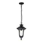Prémium Elstead CHICAGO kültéri függeszték fém, üveg, fekete, áttetsző, E27, IP44 - ELS-CC8-S-BK