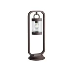 Outlet Trio SAMBESI kültéri állólámpa fém, üveg, rozsdaszín, áttetsző, E27, IP44 - 504160124
