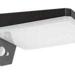 Vásárlói kedvenc Rabalux LASSET kültéri solar fali lámpa mozgásérzékelővel fém, műanyag, fekete, fehér, LED, 4000K, 4.4W, 200lm, IP54 - 77078