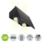 Prezent SLADA kültéri solar fali lámpa műanyag, fekete, LED, 4W, 3000K, 200 Lm, IP65 - 65289 Exkluzív ajánlat