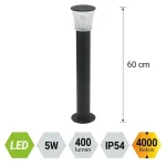 Vedd meg online Prezent AVENTO kültéri állólámpa fém, műanyag, fekete, LED, 5W, 400lm, 4000K, IP54 - 12107