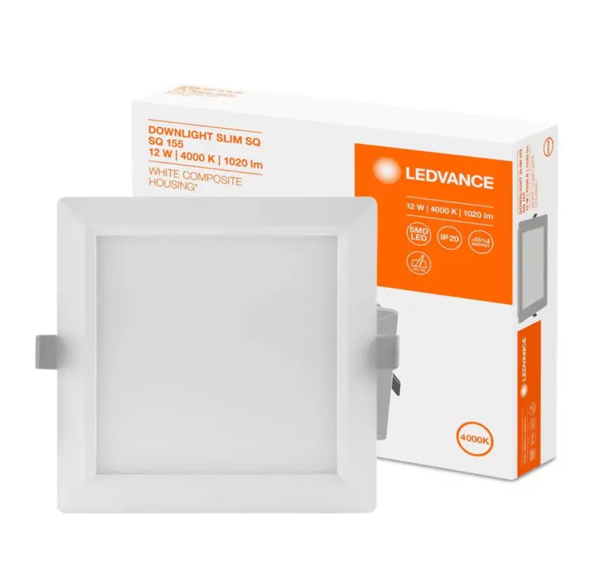 Süllyesztett LED panel 12W 4000K DOWNLIGHT Slim SQ155 LEDVANCE négyzet Újdonság