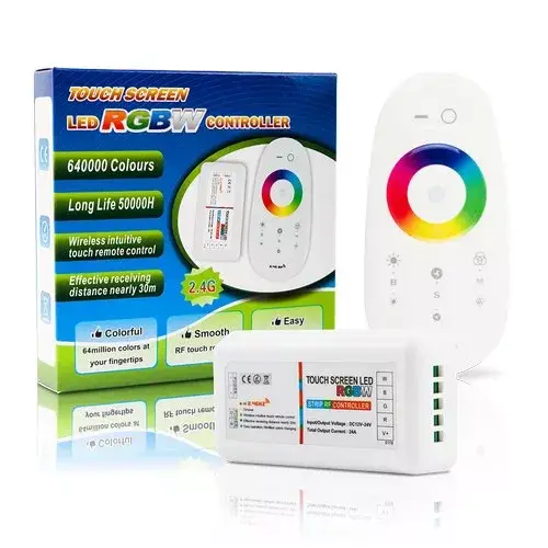 Vezérlő RGB+W LED szalagokhoz, 216W RECEIVER + RF Wi-Fi távirányító Mi-Light FUT027 Expressz kézbesítés