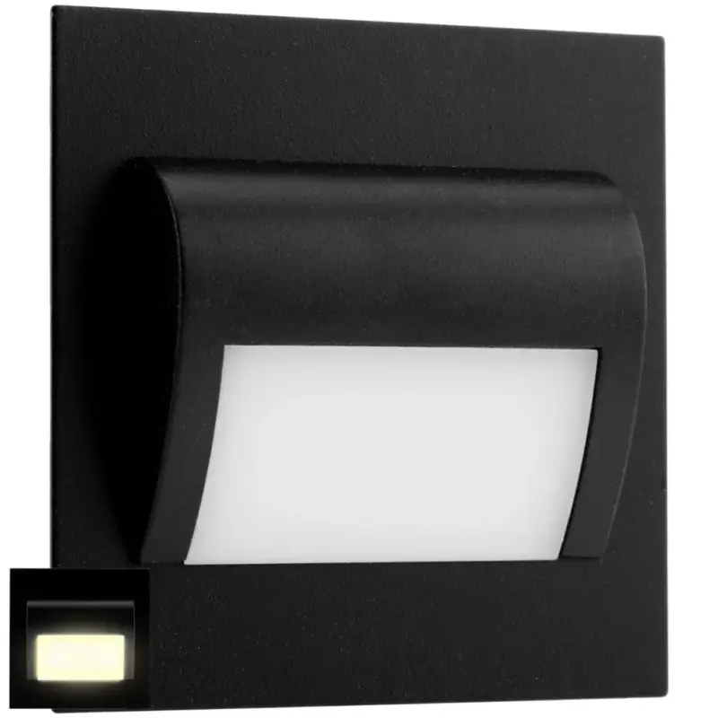 DECORUS 9 LED 1,2Wfekete ProVero lépcsőházi lámpatest Szezonális akció