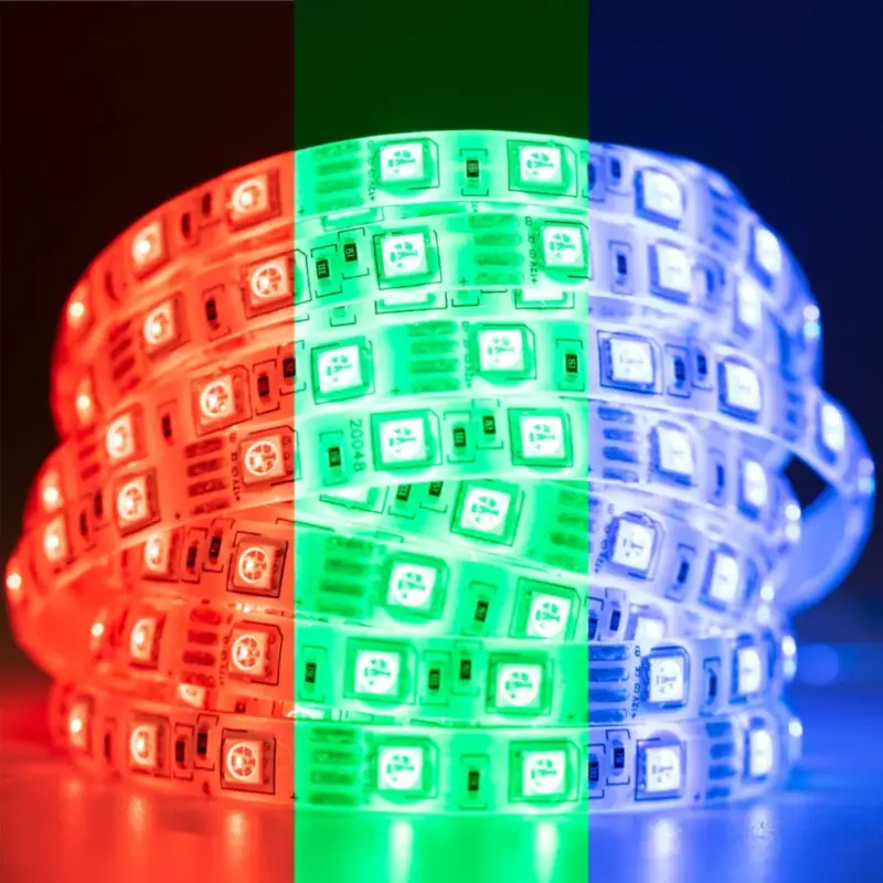Legkelendőbb LED szalag 12V 72W 300LED 5050 RGB IP65 10mm 5m