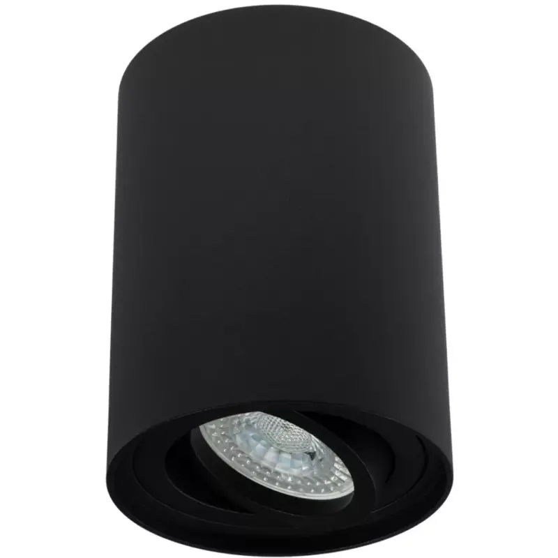 Felületre szerelhető HALOGÉN Spotcső rögzítő AMAT-L GU10 kerek fekete 115mm LUMILED Gyors szállítás