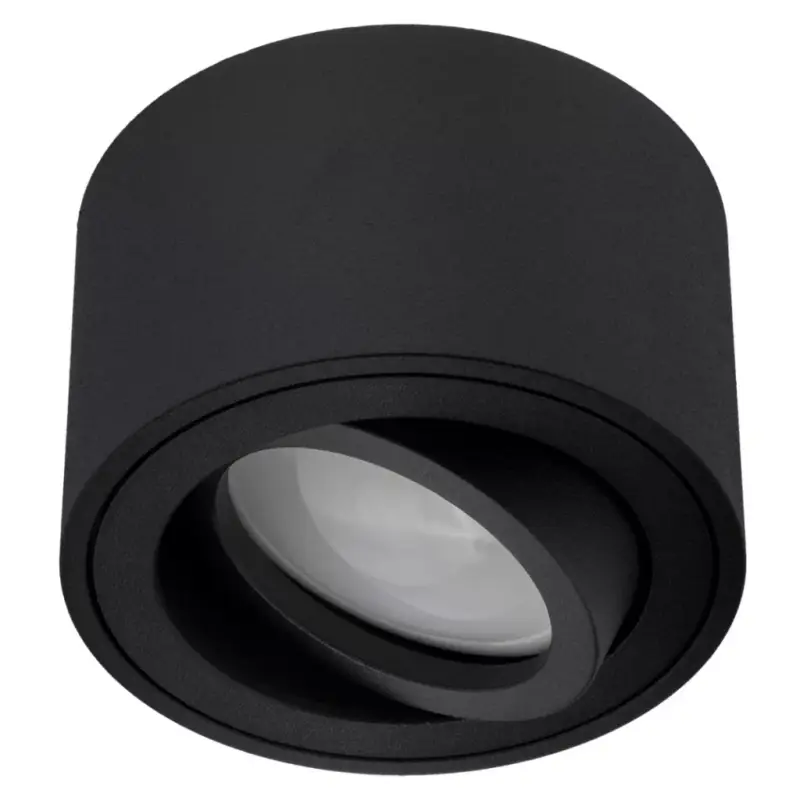 Felületre szerelhető HALOGÉN mozgatható AMAT-S kerek fekete 50mm LUMILED Csak ma