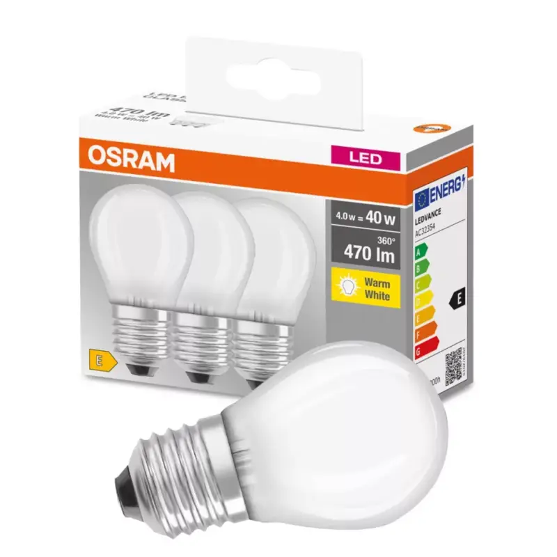 3db LED izzó E27 P45 4W = 40W 470lm 2700K300° OSRAM Kedvezményes ár