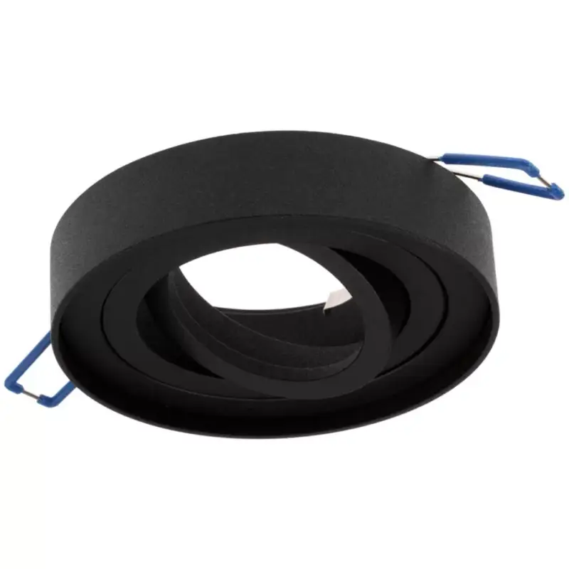 Prémium Süllyesztett HALOGÉN TUBE SPOT mozgatható Midi GU10 Lumiled kerek fekete 20mm
