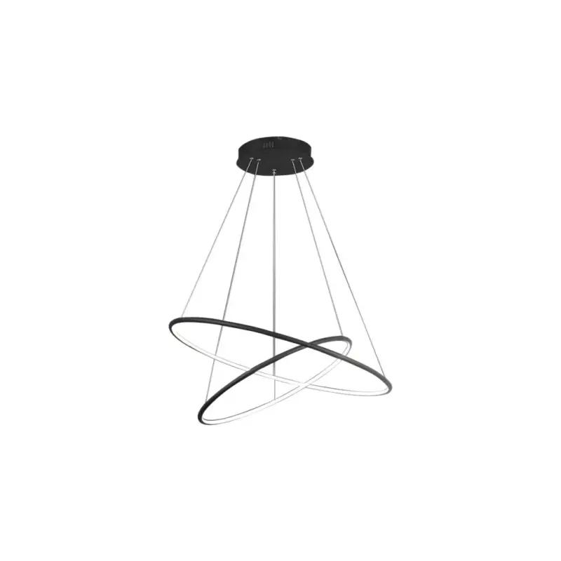 ORION függőlámpa két körös fekete 53W LED IP20 modern minimalista stílusú Fém és akril Milagro Legnépszerűbb