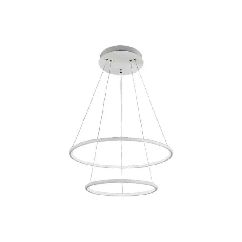 ORION függőlámpa két fehér kör 53W LED IP20 modern minimalista stílus Fém és akril Milagro Akciós ár