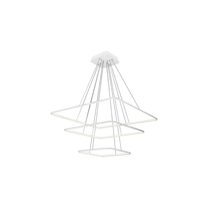 NIX függőlámpa fehér négyzet alakú keret 117W LED IP20 Fém és akril modern minimalista stílusú Milagro Különleges ajánlat