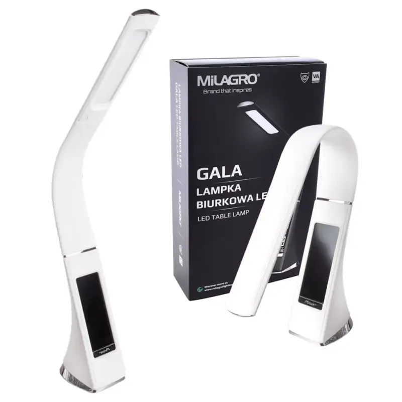 GALA 6W Fehér LED-es asztali lámpa IP20-as kijelzővel, Milagro műanyag Kihagyhatatlan ajánlat