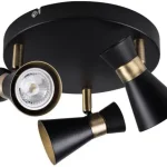 MILENO 3x GU10 Black Gold Kanlux mennyezeti lámpatest Expressz szállítás