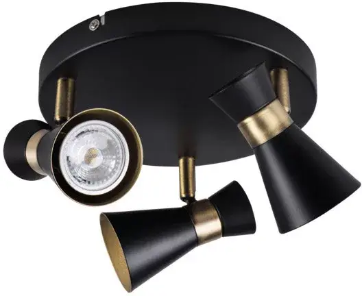 MILENO 3x GU10 Black Gold Kanlux mennyezeti lámpatest Expressz szállítás