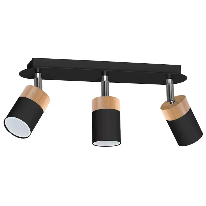 Exkluzív ajánlat JOKER BLACK WOOD mennyezeti lámpa 3x GU10 MILAGRO Fém modern stílusban