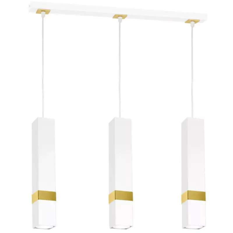 Függesztett lámpa Tuba Zwis VIDAR Fehér + arany 3x GU10 Milagro Metal Modern stílusban Ajánlat
