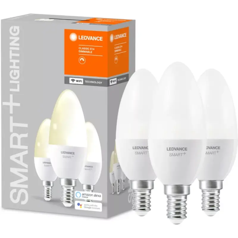 3PAK LED izzó E14 B35 5W 470lm 2700K meleg LEDVANCE SMART+ WiFi szabályozható Kiárusítás