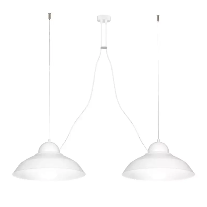 GUSTAV függőlámpa 2xE27 Minimalista lámpaernyő Eredeti Felfüggesztés Fehér MLP4815 Milagro Metal Kedvezmény