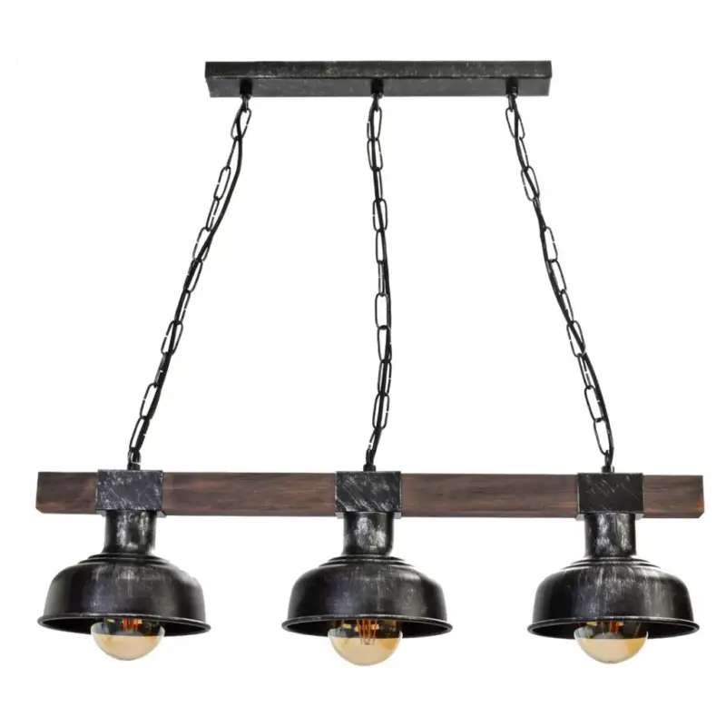 Akció FARO függesztett lámpa 3xE27 60W Vintage Wooden Beam MLP6243 Milagro fém + fa