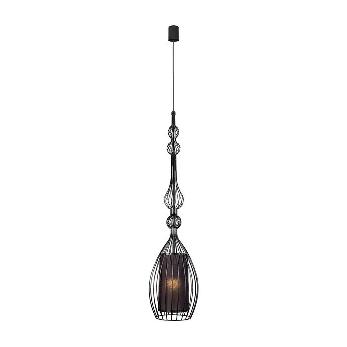 ABI L 8864 Nowodvorski mennyezeti lámpa fekete E27 függesztőhuzal acél ⌀22 cm modern Szezonális akció