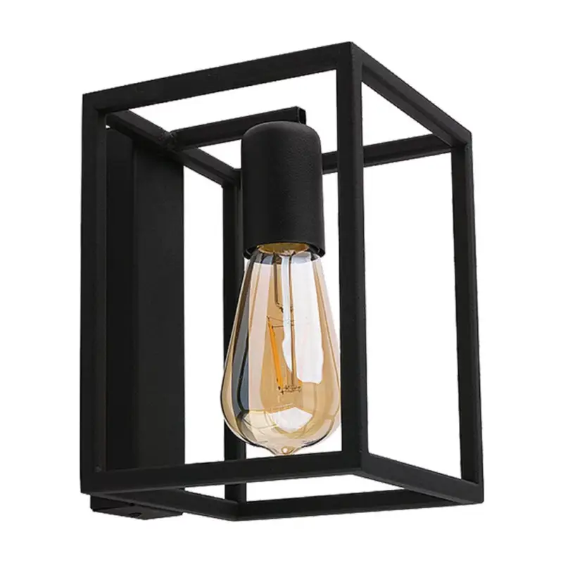 Outlet CRATE 9046 Nowodvorski fali lámpa fekete E27 fali lámpa kalitkás acél loft