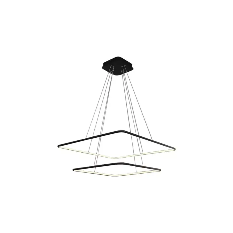 NIX függőlámpa fekete négyzet alakú keret 50W LED IP20 Fém és akril modern minimalista stílusú Milagro Gyors szállítás