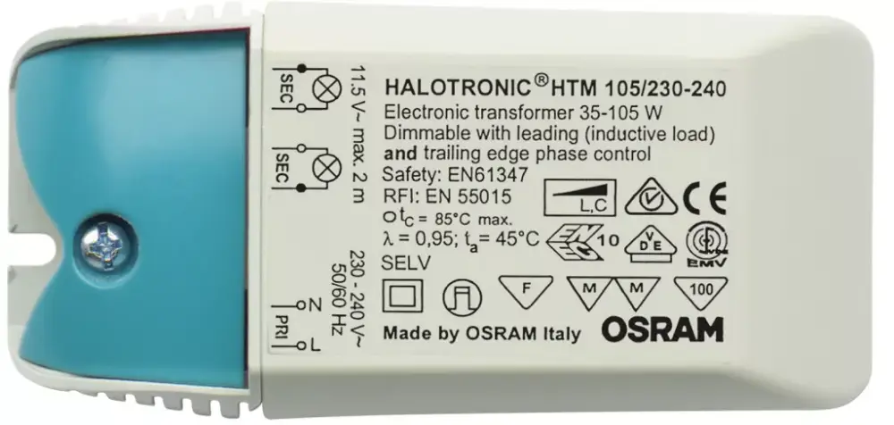 Ajánlat Halogén tápegység fázisvezérlő fázis dimmer 35-105W 11.3V OSRAM Compact