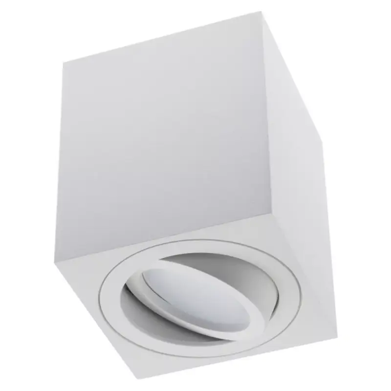 Olcsóbb Felületre szerelhető HALOGÉN Spotcsöves rögzítő AMAT-M GU10 LUMILED Négyzet Fehér 84mm