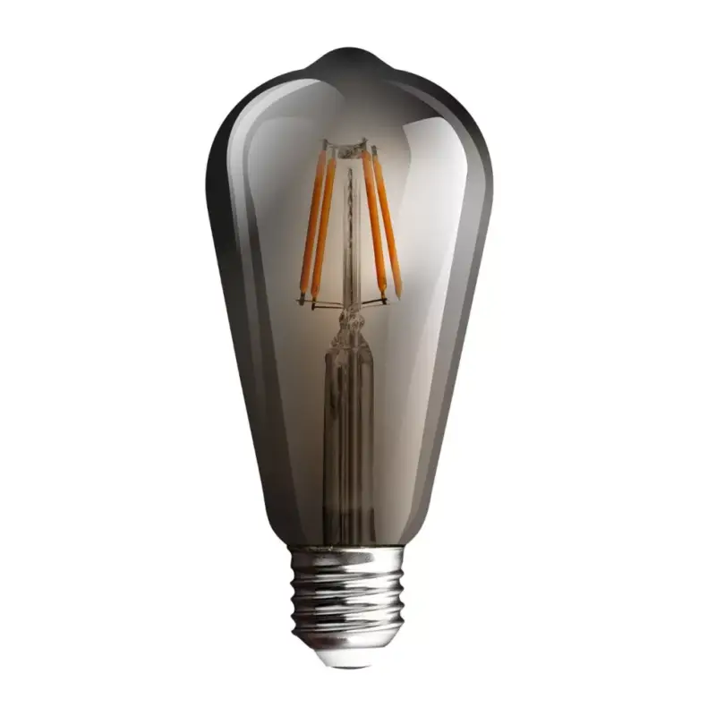 Outlet E27 ST64 LED izzó 6W = 50W 650lm 2200K Meleg 360° Izzószál füstölt