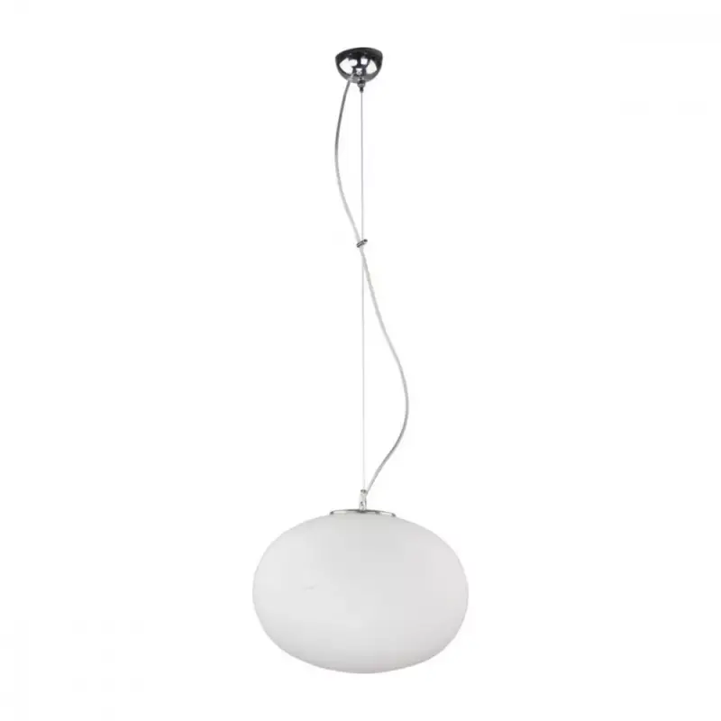 Szuper akció NUAGE 7026 Nowodvorski mennyezeti lámpa fehér E27 függesztett üvegbúra acél+üveg ⌀40 cm modern