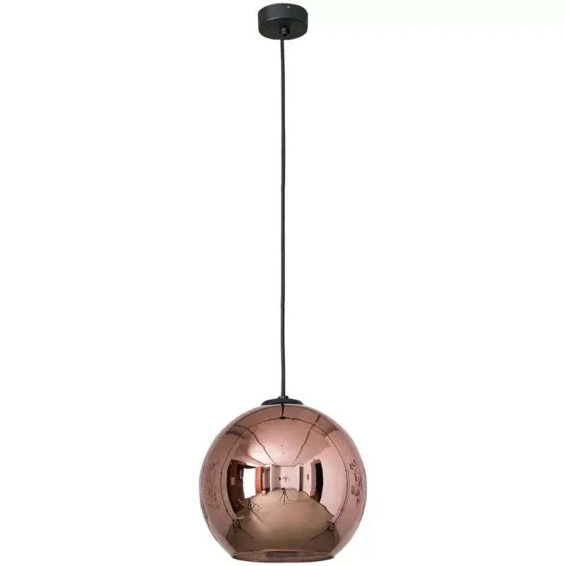 POLARIS 9058 Nowodvorski mennyezeti lámpa réz E27 függesztett golyós acél+üveg ⌀25 cm modern Népszerű