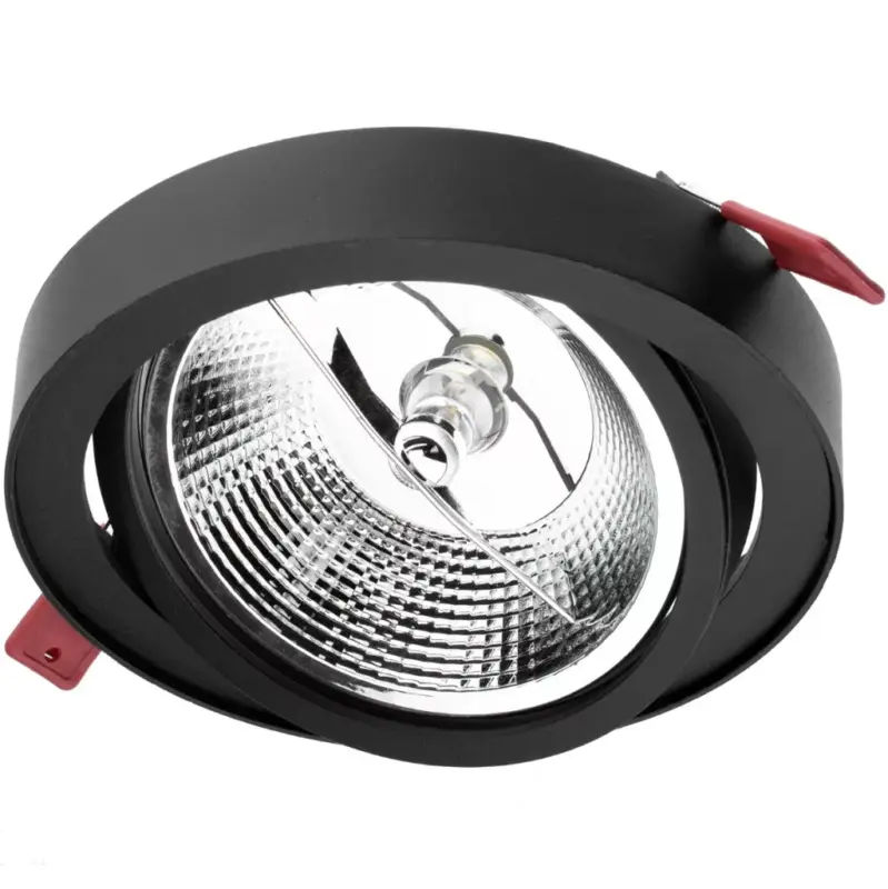 Különleges ajánlat Mozgatható süllyesztett világítótest GU10 AR111 14cm kerek fekete CARPI LUMILED