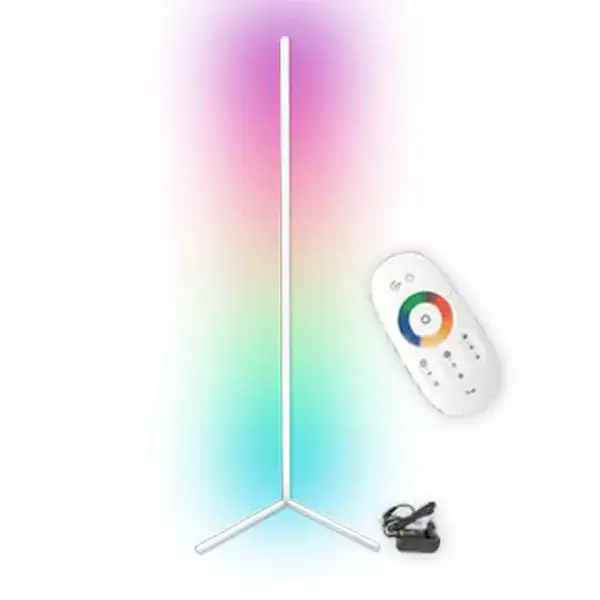 Sarok állólámpa fehér 20 W RGB színváltó távirányító Gyors kiszállítás