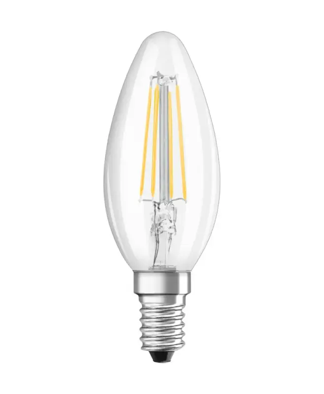 LED izzó E14 B35 CL 3.4W = 40W 470lm 4000K Semleges 300° CRI90 Izzószál OSRAM SUPERSTAR+ szabályozható Népszerű
