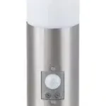 Korlátozott ajánlat Kültéri LED-es kerti lámpa TORCH E27 IP44 oszlop, 45cm mozgásérzékelővel, ezüst és fehér RABALUX