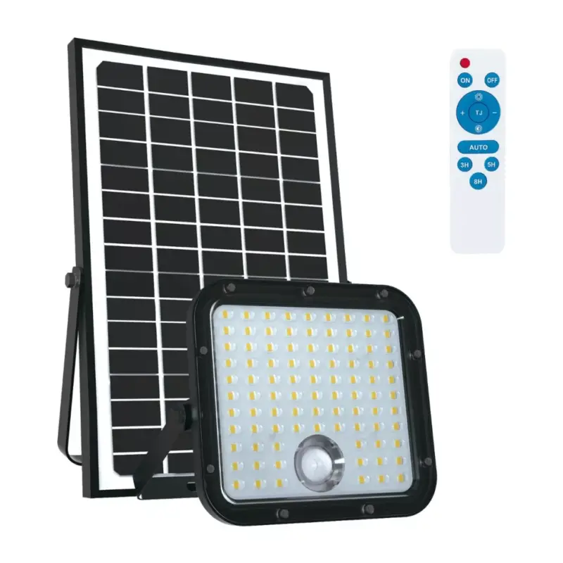 LED spotlámpa napelemes lámpa 30W 4000K 4800lm IP65 mozgásérzékelő + távirányító KOBI Olcsóbb